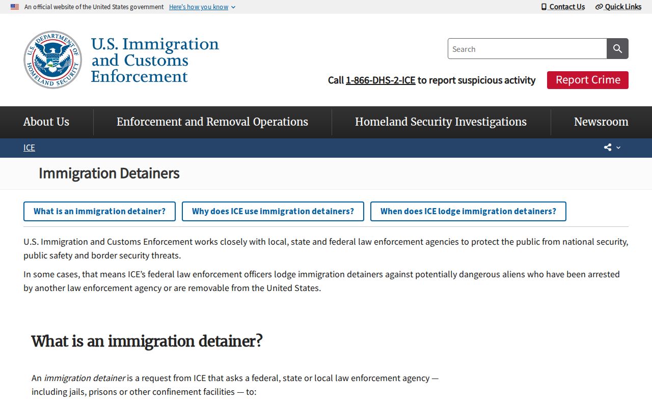 ICE detainer information for a conditional Carter County release transfer